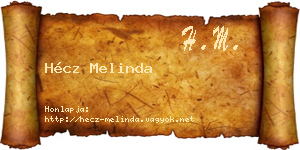 Hécz Melinda névjegykártya