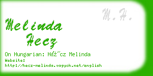 melinda hecz business card